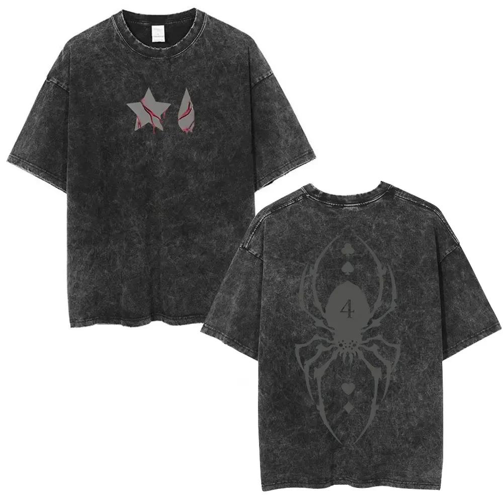 Anime Hunter X Hunter Phantom Troupe Printed Tshirt Mens and Womens Washed Tshirt High Quality Vintage Cotton Tshirt Tops