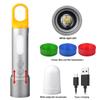 Mini Multi-color Flashlight Green/Red/Blue/White COB LED Toch Zoom USB Charging Haning Tent Lamp Hunting Outdoor Fishing Light