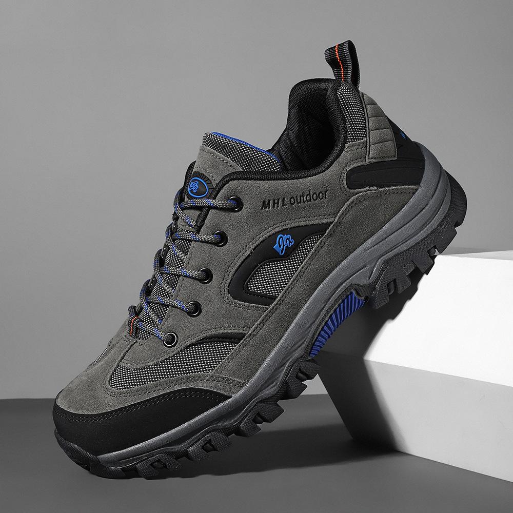 Autumn and Winter Men's Low-top Non-slip Outdoor Hiking Shoes Large Size Casual Walking Shoes Breathable Travel Shoes Hiking Shoes
