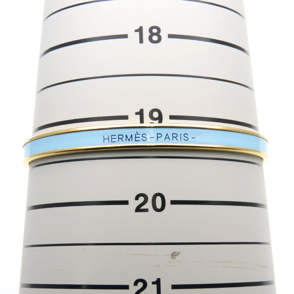 Used HERMES bracelet Uni Bangle metal/enamel 11.9g blue gold plating