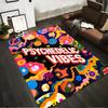 Psychedelic Vibes Carpet with Colorful Abstract Art Pattern Design Suitable for Use As an Anti-slip for Living Room Bedroom Sofas