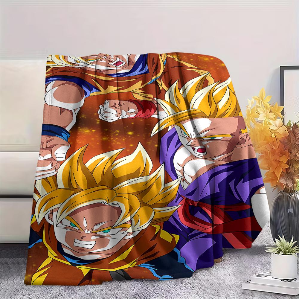 Dragon Ball Characters Print Flannel Blanket,High Quality Comfortable for All Seasons,Home Decor,Warmth and Comfort,Perfect for Christmas Gifts