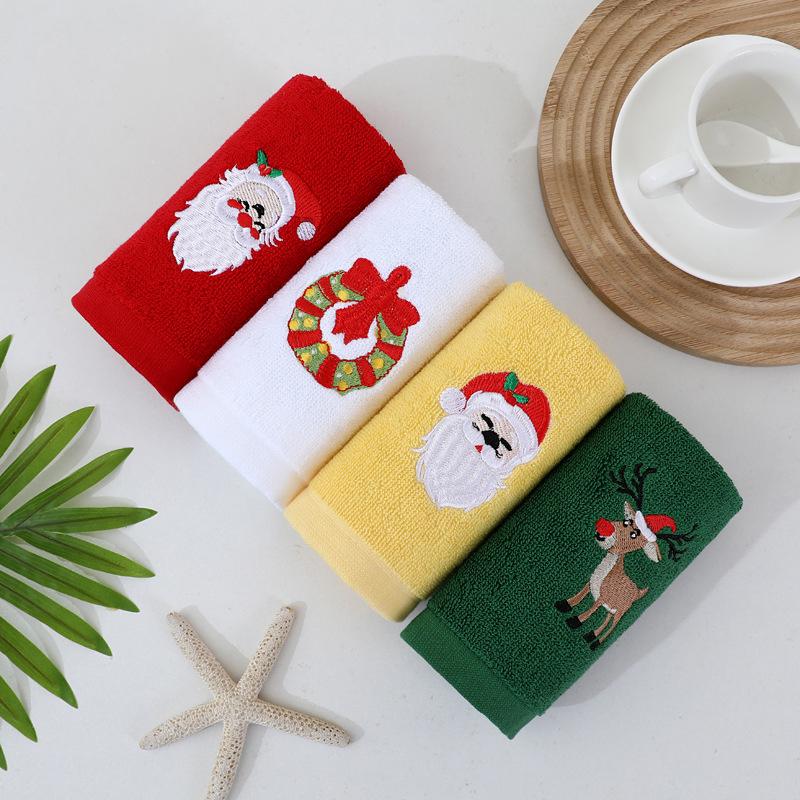 Holiday Gift Towel Embroidery Christmas Halloween Kitchen Towel Embroidery