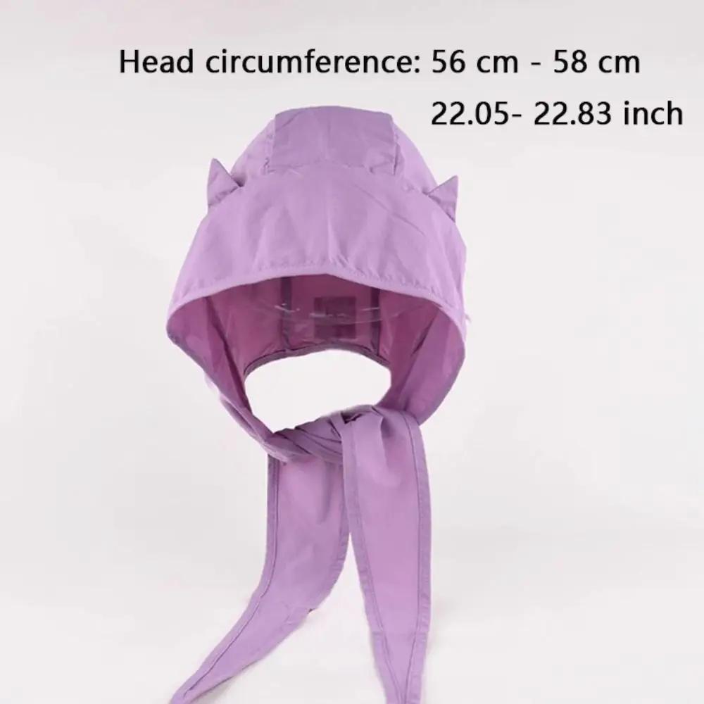 Kids Funny Devil Style Pullover Shawl Hat Quick Dry Scarf Cap Lace Up Ear Warmer Summer Costume Accessory