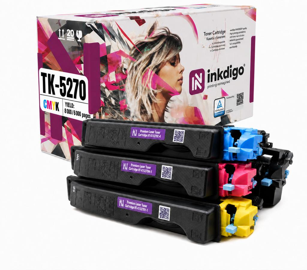Inkdigo toner TK5270 compatible with Kyocera ecosys M6230cidn P6230cdn TÜV certified