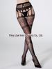 Anti-Snag Open Crotch Black Fishnet Sexy Jacquard Stockings