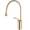 Brushed Gold Teardrop Kitchen Faucet