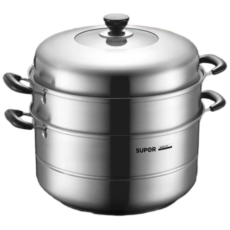 SUPOR 32cm 304 Stainless Steel 2-Layer Multi-Cooker Steamer