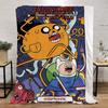 Adventure Time Coperte Spesse per l'Inverno Coperta Letto Lavorata a Maglia a Quadri Casa e Decorazione Biancheria da Letto in Microfibra Asciugamano da Spiaggia Coperta per Riposo