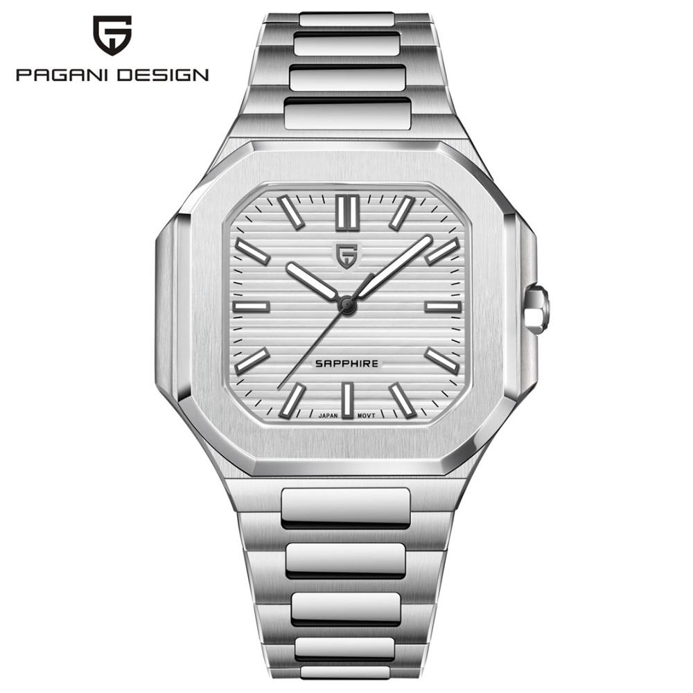 PAGANI DESIGN 37MM New Men Watches VH31 Luxury Quartz Watch For Men Stainless Steel Sapphire glass Quartz Watches Gift