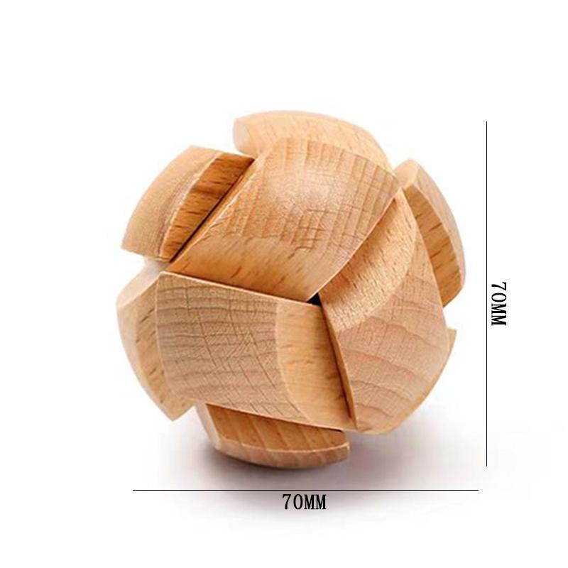 Luban Lock Puzzle Unlock Interlock Game IQ Test Wooden Brain Teasers For Adults Kids Logic Smart Mind Challenge Educational Toys