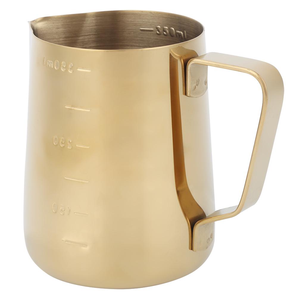 Stainless Steel Coffee Milk Frothing Cup Pitcher Jug with Scale for Home Coffee Latte Art
