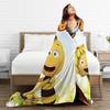 Coperta Maya l'Ape Super Calda Divertente Peluche Biancheria da Letto Coperte per Divano Sedia Letto da Viaggio in Aereo Coperta in Flanella Copriletto