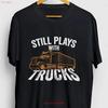 Funny Trucker Shirt Truck Driver T Semi Plays With Trucks Youth Vintage Graphic Unisex Designer Clothes Slightly