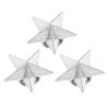 50 Set 5 Pointed Star Rivets Alloy 16mm Star Studs with 4mm Slot Screws for Lthercraft Clothing Hat