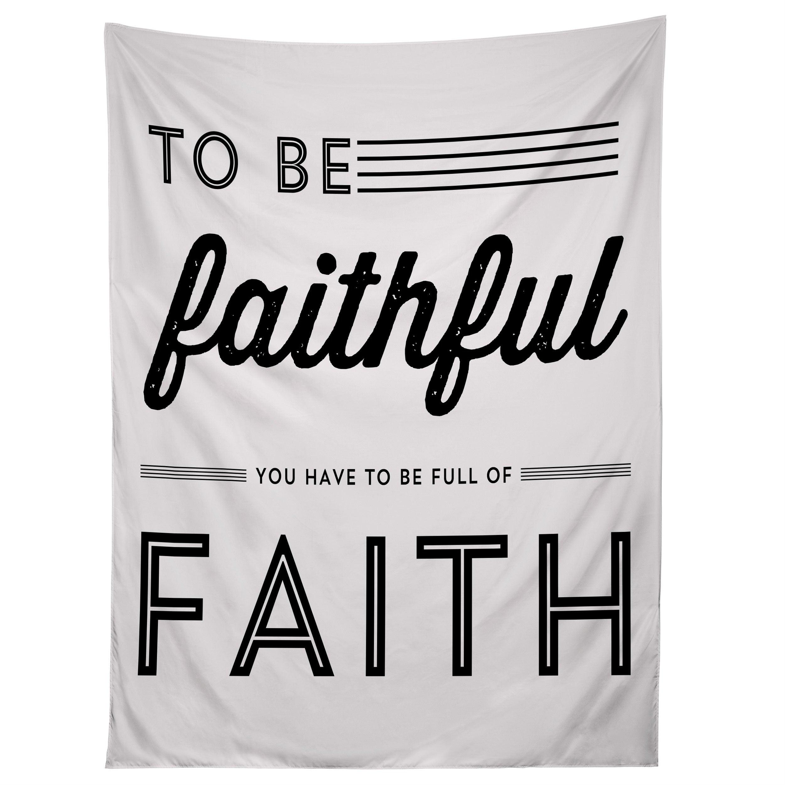 FULL OF FAITH tapestry 75x100 чёрный