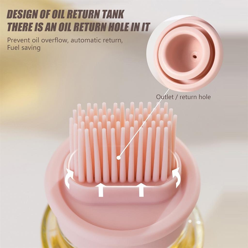 Brush Oil Bottle Silicone Oil Bottle Household Cover And Brush Integrated