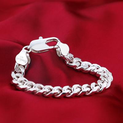 Nowy Męski Bransoletka Łańcuszkowa Horsewhip S925 Posrebrzana Modna Popularna Biżuteria Producent