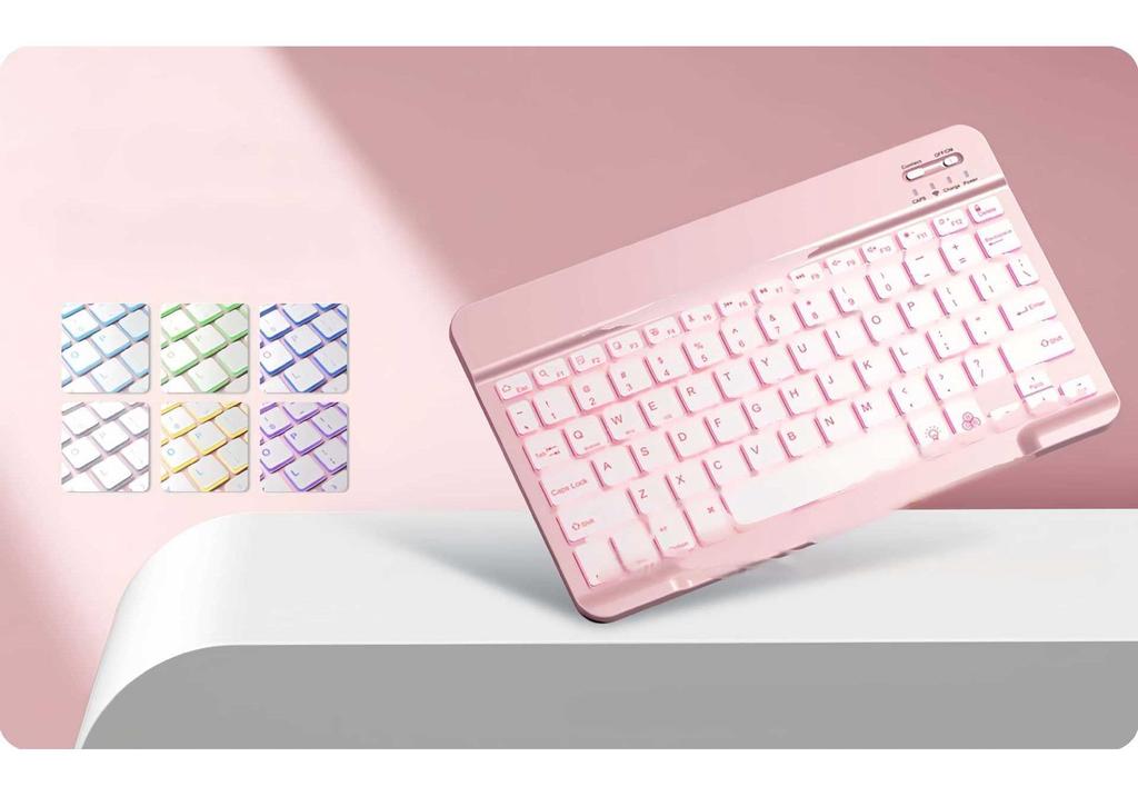 Universal Luminous Bluetooth Keyboard: Backlit, Magnetic, Portable for iPad, Samsung, Xiaomi & Huawei Tablets