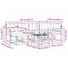Outdoor Sofa Set with Cushions 7 pcs Natural and Beige