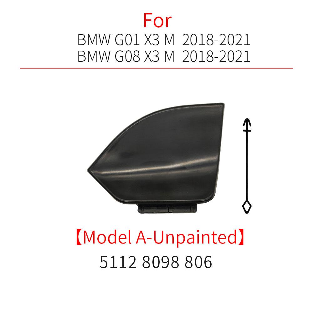 Car Rear Bumper Tow Hook Cover Cap Accessory Black For BMW X3 M Series G01 M Sport 2018-2024 51128064834 51125A45EE2