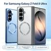 Clear Matte Slightly Phone Case for Samsung Galaxy Z Fold 8 Ultra Fold 7 6 5 4 Front Glass Strong Magnetic Hinge Protect Cover