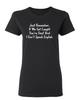 I Don't Speak English Sarcastic Novelty Graphics Funny Womens T-Shirt