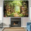 VIKAMA Garden Forest Library Tapestry Cozy Reading Nook Wall Decor Bedroom Dorm Living Room Multi Purpose Fabric Room Decoration