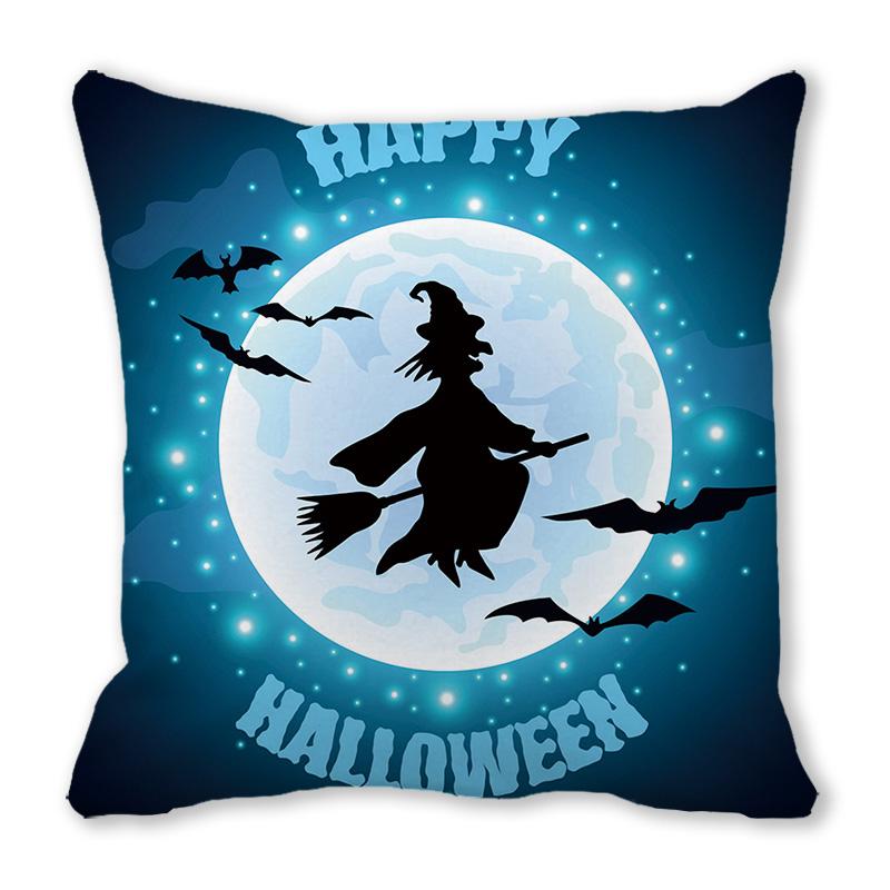 Home Decor Happy Halloween Cushion Cover Pumpkin Print Decorative Pillowcase Demon Cushion Cover 45x45cm Funda De Almohada