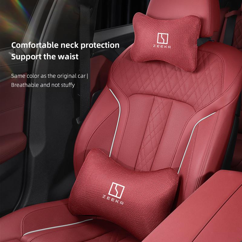 Car Seat Neck Headrest Waist Cushioning Ice Silk Pillow Interior Accessories For Zeekr 001 FR MIX 009 007 GT Zeekr X 7X 9X