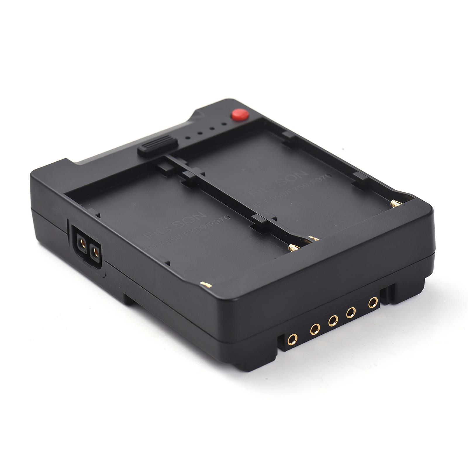 

NP F970 F750 F550 Battery Plate to V Lock V Mount Buckle Bracket Adapter with USB A Type C DC D TAP Outputs