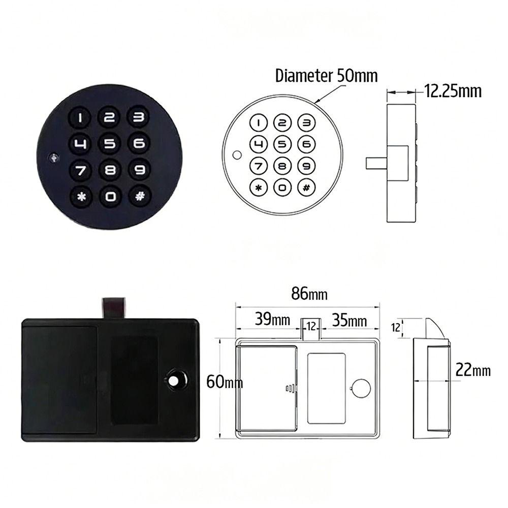 Keyless Design Security Cabinet Lock Smart Combination Code Lock Electronic Lock  Security Cabinets