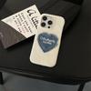 Denim Embroidery Heart Cartoon Phone Case for iPhone 13/12/14/15/16/17 PRO
