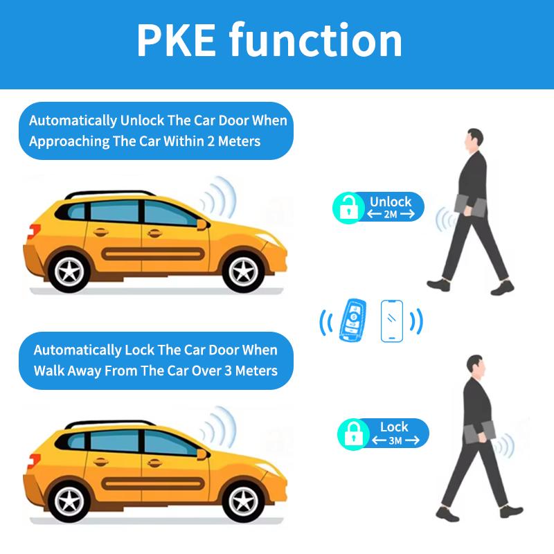 12V Universal Car Alarm App with Auto Start Stop System Remote Starter Auto Start Engine Ignition Button Keyless Entry System