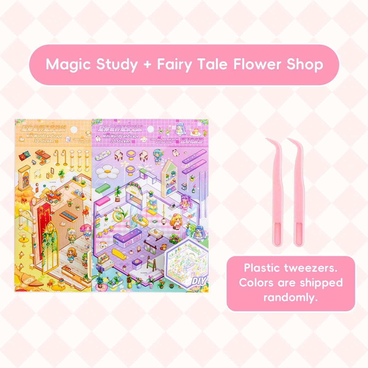 

Kawaii Creative Mini Scene 3D Anime Beautification Stickers Children s DIY Decorative Toys, Small Gifts for Boys and Girls