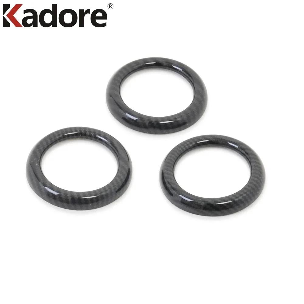 For Mazda CX-3 CX3 2015-    2024 Red Car Center Air Condition Vent Outlet Ring Cover Trim Interior Accessories Carbon Fiber Color