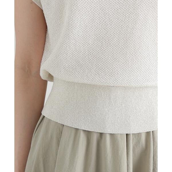 Proportion Body Dressing Lame Loose Knit Ecru Women's Sweater,