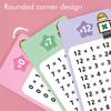 15'li Yeniden Kullanılabilir Matematik Flash Kartları, Silinebilir Çarpım Tabloları (0-12) Çocuklar İçin Matematik Alıştırması, Çarpma Oyunu Matematik Öğrenme Yardımcıları