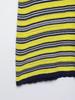 European and American style, new women's clothing, foreign style, fashionable striped knitted POLO shirt 9874006