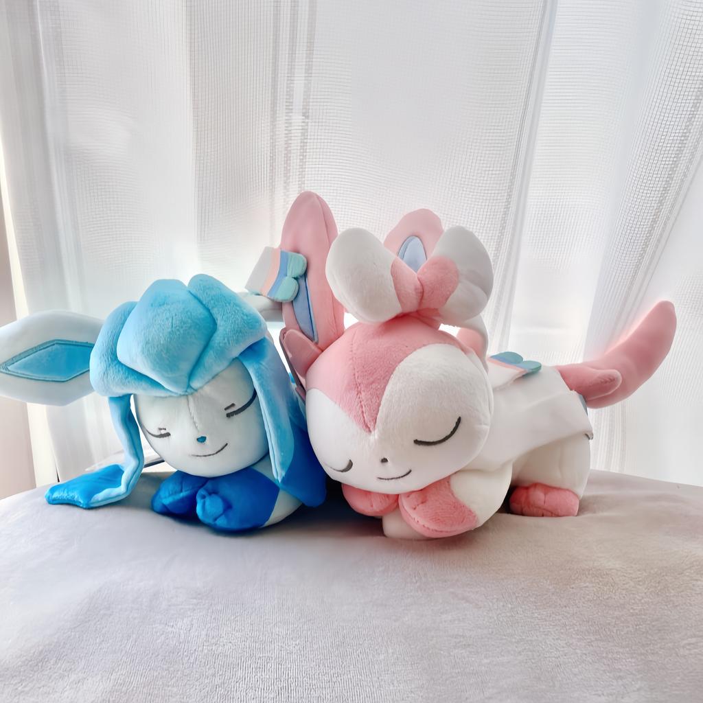 Pikachu Sleeping Series Sylveon Glaceon Leafeon Gengar Plush Sprigatito Piplup Vaporeon Stuffed Charizard Peluche Doll