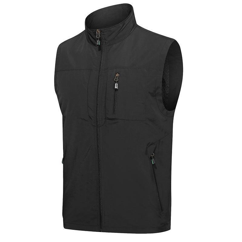 

Men s Sleeveless Outdoor Vest - Custom Logo Print Available 5XL чорний