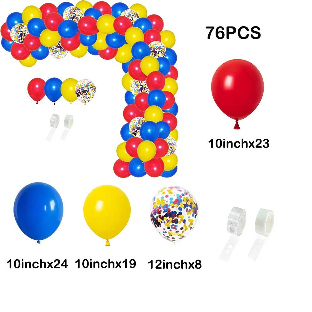 Karneval Zirkus Luftballon Girlande Bogen Set Rot Blau Gelb Konfetti Ballon Stern Folienballon Spielzeug Party Geburtstag Dekoration Regenbogen