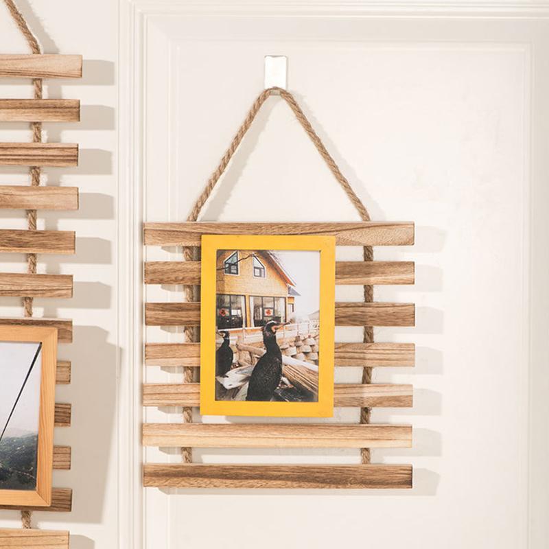 1PC Decorative Rustic Wooden Climbing Frame Flower Rack Space-Saving Vertical Garden Wall Decor Wood S/M/L