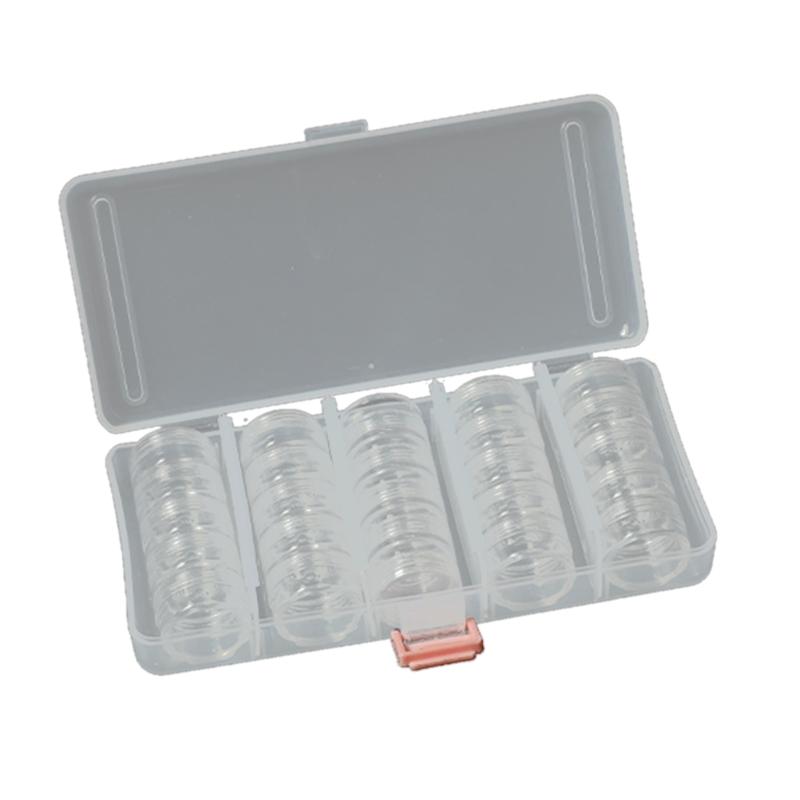 

Convenient Screw Lid Box Clear Plastic Storage Container Jewelry Storage Box Powder Storage Box for Beads and Small Item S