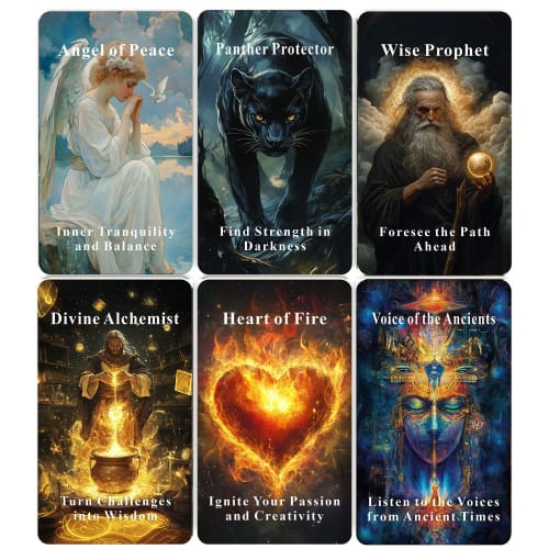Han Yu Bowen Angels Ancestors Oracle Card Deck, Oracle Tarot Cards Spiritual Guidance Oracle Cards for Beginners, Wisdom from Angels and Ancestors, Or