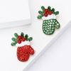 Weihnachts-Klassiker Strass-Handschuh Brosche für Damen Dekorations-Pins Event Party Neujahrsgeschenke Rucksack Kleidung Zubehör
