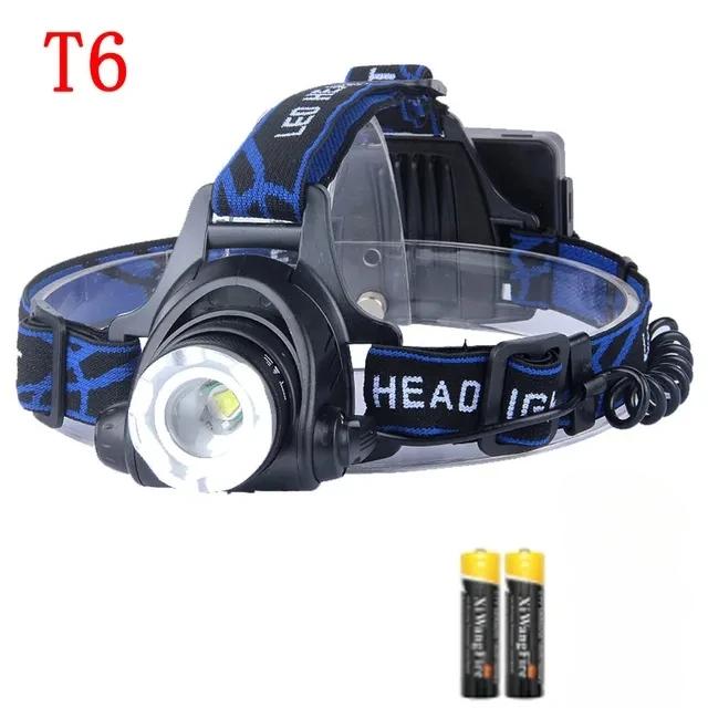T6 Led Headlamp Sensor Head Flashlight 3 Modes Zoom Torch Waterproof Super Bright Camping Lantern Powered By 2x18650 Batteries