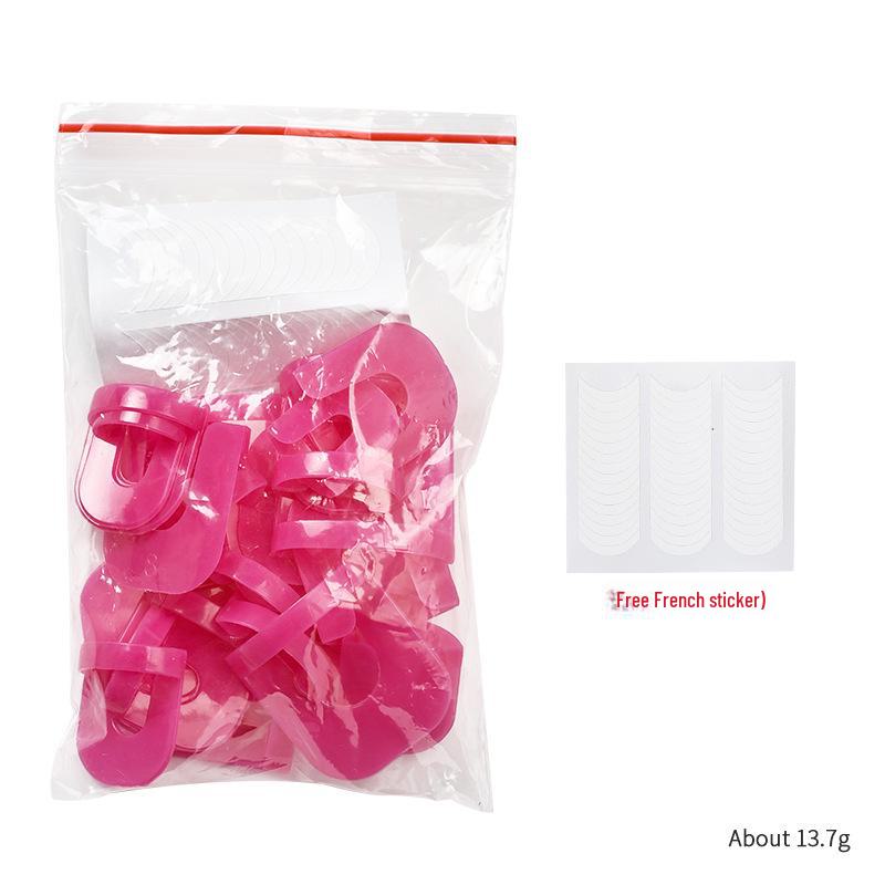 

Зажимы для защиты от перелива и наклейки для ногтей с градиентом для французского маникюра