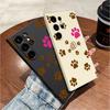 Colorful Paw Prints Pattern  Phone Case for Samsung Galaxy S25 S24 Ultra S23 S22 S21 S20 FE Plus Soft TPU Protection Cover
