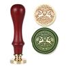 Christmas Themed Seal Stamp Head with Wood Handle for Seal Envelope Christmas Card Invitation Scrapbooking Embellishment